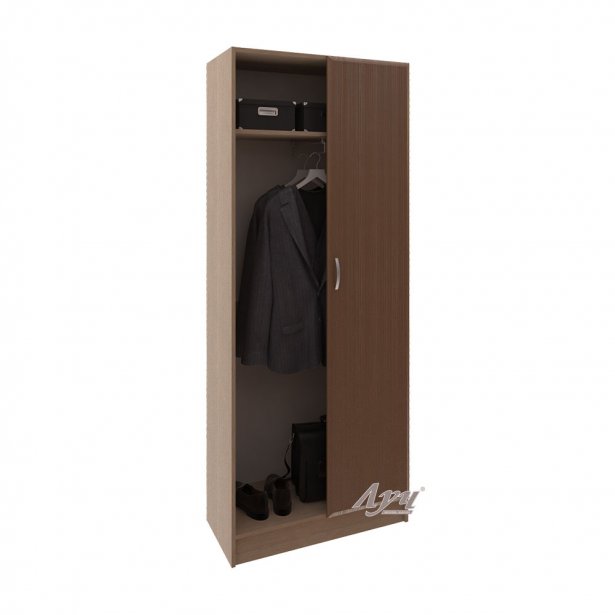 Фото-2 Шкаф для одежды «Консул» Штрокс коричневый, Дуб молочный
