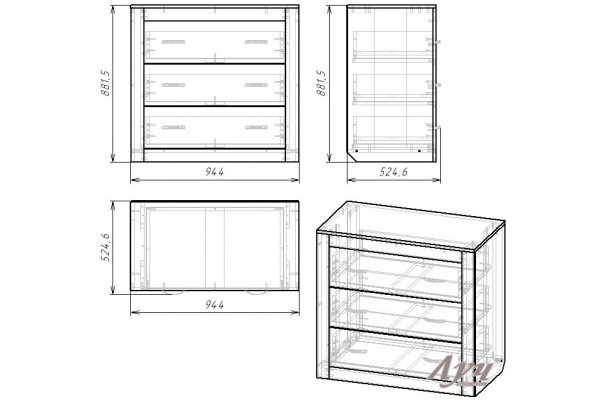 Схема-1 Комод «Амбер»