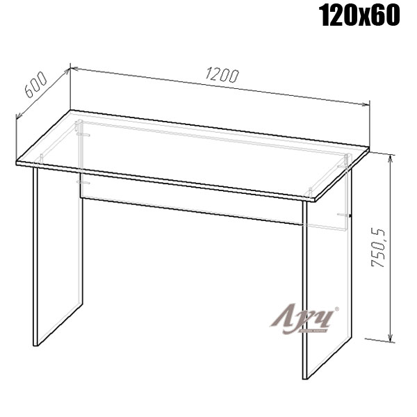 Схема Стол «Прямой» 120х60