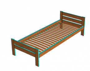 Кровать деревянная "Манта" Орех