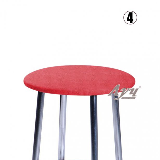 Фото сидіння для табурета кругле діаметр 340 мм червоний